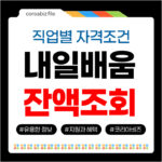내일배움카드 잔액조회 및 재작자 근로자 직장인 프리랜서 신청방법 자격조건 잔액조회