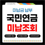 국민연금 미납조회